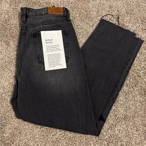 Bohme Women’s Colette Wide Leg Jeans Faded Black Size 25 NWT